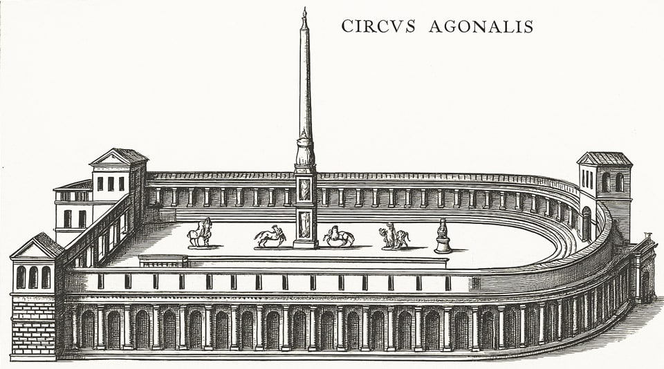 Схема Piazza Navona — Circus Agonalis Схема Piazza Navona — Circus Agonalis