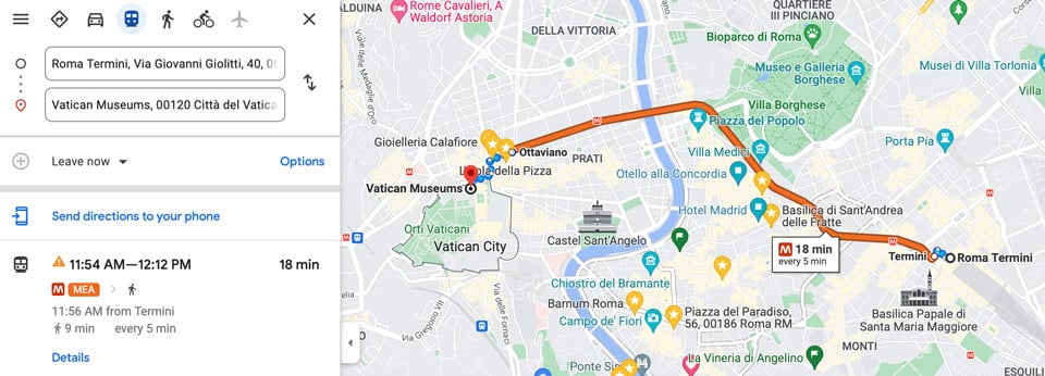 Как добраться от Roma Termini до Ватикана Как добраться от Roma Termini до Ватикана