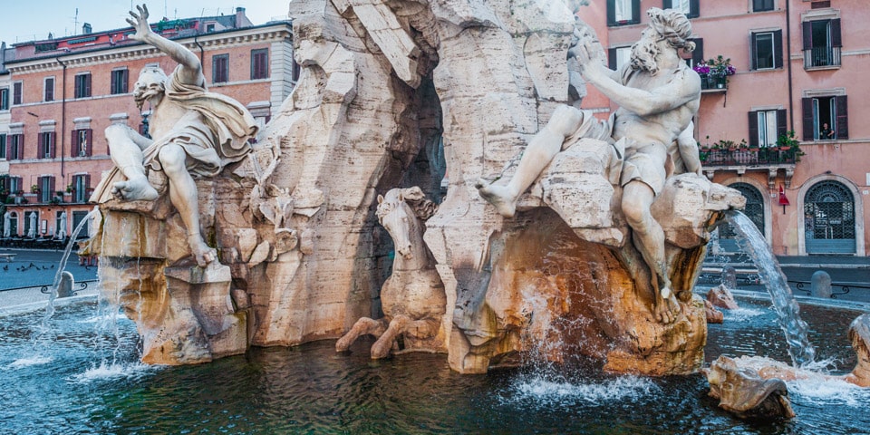 The Fountain of the Four Rivers Piazza Navona Rome