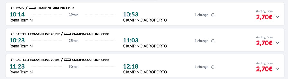 Как добраться из аэропорта Чампино до Roma Termini Как добраться из аэропорта Чампино до Roma Termini